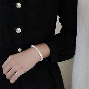 Bracelet en perles d'eau douce naturelles à dégradé de ciel étoilé de Zhizhen, magnifique et classique avec un design tendance - Product Image 4