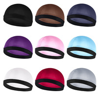 Tyqour - Juego de 4 Gorros de Satén con Ondas Sedosas Estilo Hip Hop para Hombres y Adultos Unisex, Gorro de Dormir Suave y Transpirable, Color Negro