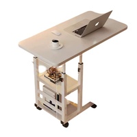 Bureau de chambre convertible traditionnel pour personne paresseuse, table de chevet mobile et réglable en hauteur pour étude, simple pour dortoir