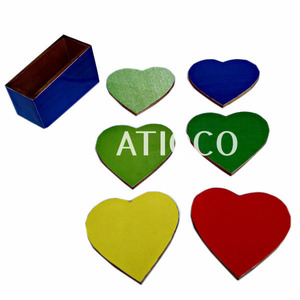 Best Selling Stylish <b>Smart</b> Eco-Friendly Wooden Coaster Set Classic Europe Design Digital Printed Enameled Handcrafted India - Product Image 3