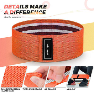 Set di Bande di Resistenza per Fitness con Stampa Personalizzata del Logo, in Tessuto Leopardato, Portatili, in Poliestere/Cotone/Lattice, per Esercizi sui Fianchi e Glutei - Product Image 2