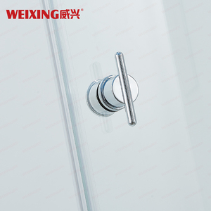 Thiết kế cổ điển phòng tắm đóng khung Tempered Glass vòi hoa sen cửa Vòng Chrome nhôm phòng tắm - Product Image 3