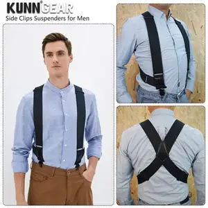 Men's Suspender Adjustable Elastic Sling X Back Strap Clip For Men's Suspenders.