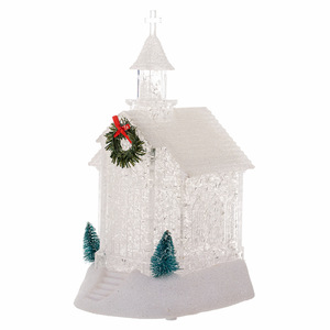 Dropshipping Shopify Christmas Church Lantern <b>Night</b> <b>Light</b> Glowing House Figurine Holiday Table Decor Gift - Product Image 1