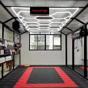 Lampu langit-langit LED sarang lebah garasi cuci mobil dengan IP54 tahan air 3500K putih hangat garansi <span class=keywords><strong>2</strong></span> tahun - Product Image 1