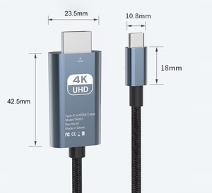 <span class=keywords><strong>Adaptador</strong></span> USB C <span class=keywords><strong>a</strong></span> HDTV 4K 60Hz 8K Hz, Cable Tipo C, Cable HDTV para Teléfono, Convertidor de TV 17, para Laptop <span class=keywords><strong>Samsung</strong></span> - Product Image 3