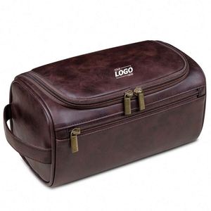 Neceser de Viaje Personalizado para Hombre - Bolsa de Aseo Grande de Cuero PU con Nombre Personalizado, Regalo para Esposo, Novio, Papá - Product Image 2