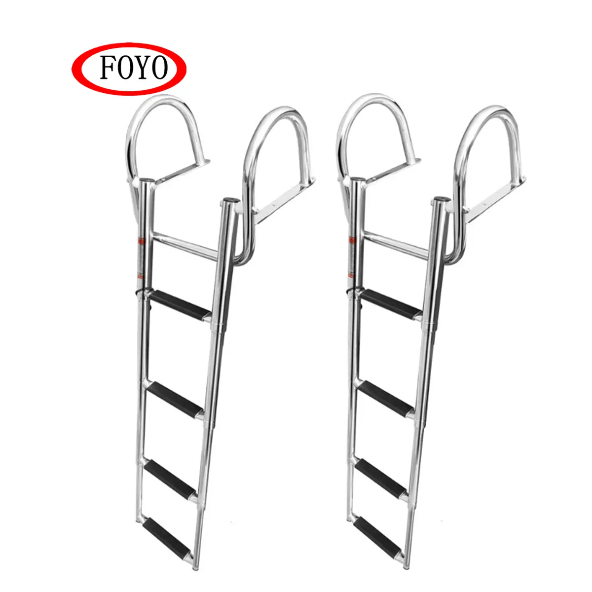 FOYO boating supplies marine accessories 4 Step Stainless Steel Pontoon Boat Ladder