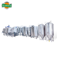 1500L 15HL en acier inoxydable chauffage au feu direct 2 navires broyage tun mead équipement de brassage de bière