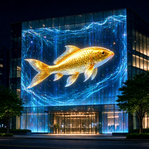 Système de projection de motifs dynamiques sur façade permanente LED IP65 pour monuments urbains, musées, hôtels, places, tourisme culturel nocturne - Product Image 1