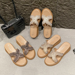 Summer Fashion Trend Women's <b>Open</b> Toe Lace-<b>Up</b> Slip-On Sandals-Evergreen Design Durable Rubber Outsole - Product Image 2