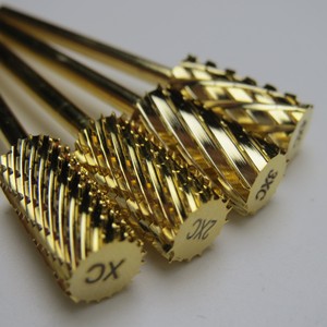 Brocas de Carburo de Tungsteno para Uñas, Doradas, de Alta Calidad, Duraderas y Resistentes, Ideales para Principiantes, C F <span class=keywords><strong>M</strong></span> XC 3XC - Product Image 1