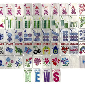 Ensemble de Mahjong Américain Funky 160 Tuiles Pop Art <span class=keywords><strong>Flamant</strong></span> <span class=keywords><strong>Rose</strong></span> Cœur Points Perle <span class=keywords><strong>Rose</strong></span> Acrylique Gravé Collection Fête Mahjong - Product Image 5
