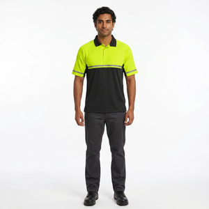 Polo T-shirt haute visibilité avec bandes réfléchissantes pour la sécurité au travail - Product Image 1