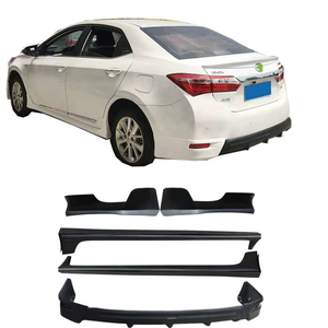 Kit de carrocería de coche para <span class=keywords><strong>Toyota</strong></span> Altis y para <span class=keywords><strong>Corolla</strong></span> 2014-2016 Kit de parachoques actualización gancho de remolque labio delantero labio trasero faldas laterales Material plástico - Product Image 2