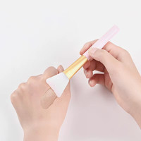 Brosse de masque facial de maquillage en silicone avec logo personnalisé Brosse applicatrice cosmétique Nettoyant Emballage et produit d'impression