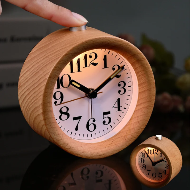 New Arrival Funny Hot Sale Colorful Digital Projection Alarm Clock Kids Alarm Wood Clock