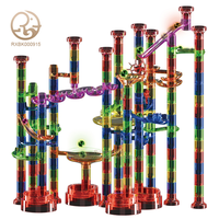 160 pièces en plastique ABS marbre jeu de course éducatif bricolage jouet et tige bloc de construction balle labyrinthe piste pour enfants piste de course
