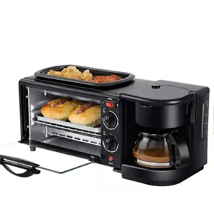 3-x-1 Frühstücksmaschine Kaffee Barbecue Brotmaschine Haushaltselemente Backofen