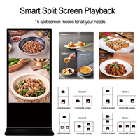 4K Full HD publicité LCD panneau vertical écran tactile boîte à lumière affichage au sol support multimédia pour vidéo et utilisation multimédia