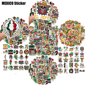 Mexico Cờ Phong Cách Vui Phim Hoạt Hình <span class=keywords><strong>M</strong></span>áy Tính Xách Tay Chai <span class=keywords><strong>M</strong></span>áy Tính Xách Tay Dán In Lụa Giấy Biểu Tượng Cá Nhân Graffiti Vali Vải Vui - Product Image 1
