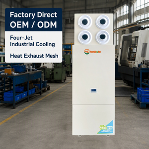 Professional HVAC Manufacturer Four Circular Jet Cooling System for Workshop Projects Industrial Air Conditioning Low Investment - Product Image 2