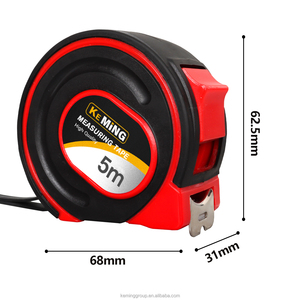 Ruban à mesurer en acier personnalisé avec logo, 3 m, 5 m, échelle impériale, avec revêtement en TPR, outils de mesure en acier - Product Image 1