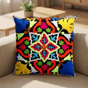 Vente chaude forme carrée housse de coussin coloré taies d'oreiller brodées à la main pour la maison canapé voiture hôtel et hôpital utilisation - Product Image 3