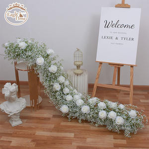 Nuovo Design personalizzato romantico festa di nozze lungo bianco rosa Baby alito fiore Runner in vendita - Product Image 2