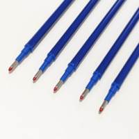 Recharge de stylo gel effaçable 0,5 mm bleu vif, pointe bille en plastique, effaçable à la chaleur, effaceur magique facile à effacer pour le bureau et l'école