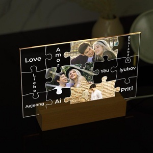 New Arrival Modern High Quality Clear Personalized Acrylic Photo Stand with Customized Color & Logo for Valentine's Day Gift - Product Image 6