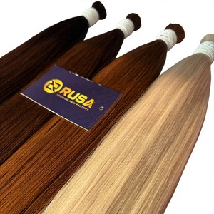 Extensions de cheveux vierges vietnamiens RUSA en vrac, pointes pleines, super double drawn, double trame, 100g, toutes couleurs - Product Image 2