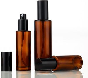 Set de Botellas de Vidrio para Suero Cosmético para el Cuidado de la Piel, 20ml-120ml, Hombro Plano, Ámbar, Vacías, con Bomba Dosificadora, Pulverizador, Tapa y Serigrafía Personalizada - Product Image 3