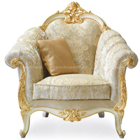 Canapé d'angle classique de luxe de style français 2 places Cadre en bois royal Tissu pour usage domestique Meubles de salon