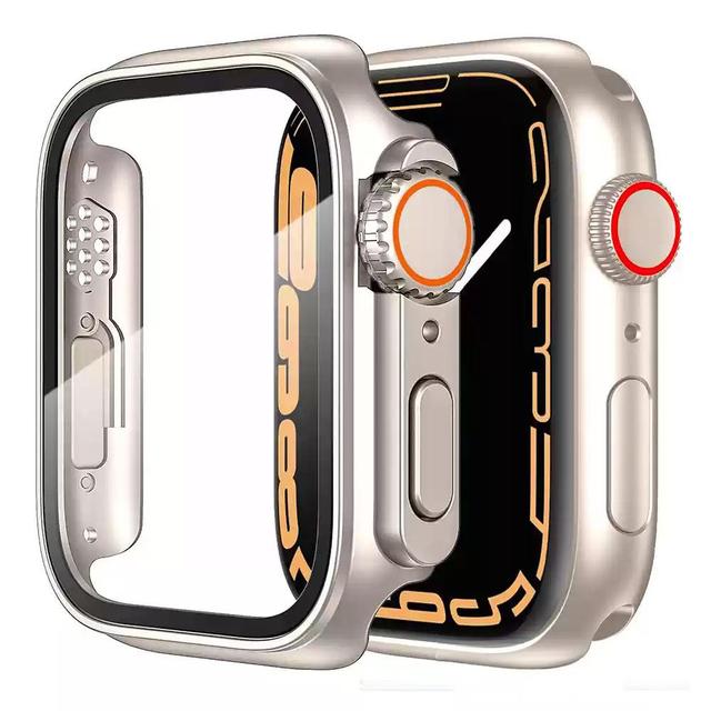 Upro Ultra Look Case for apple Watch 10 9 8 7 6 SE 45mm 41mm 44mm 40mm Full Protection PC Case with Glass Screen Protector