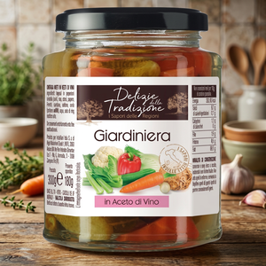 Delizie Tradizione Giardiniera in Vinegar Traditional Sour Preserved Vegetables 314 ml Pack of 8 - Product Image 3