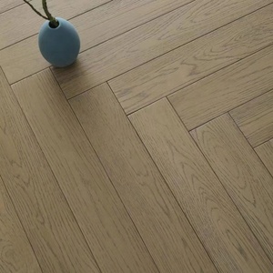Suelo de madera dura de roble blanco sólido con textura de troncos enteros Suelo de madera de espiga de <span class=keywords><strong>parquet</strong></span> cepillado de grano de madera transparente - Product Image 3