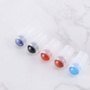 Flaconi Roll-on 50ml Quadrati per Profumo, Supporto in Silicone, Bottiglie con Applicatore in Cristallo di Quarzo Rosa per Oli Essenziali - Product Image 3