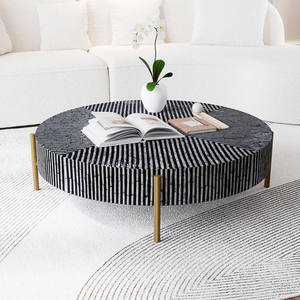 High Quality 2025 Mother of Pearl Inlay <b>Coffee</b> <b>Table</b> OEM Design Customize Decor Home Furniture From Vietnam Factory Directly - Product Image 5