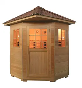 4 person best price outdoor far infrared sauna room with ceramic heater