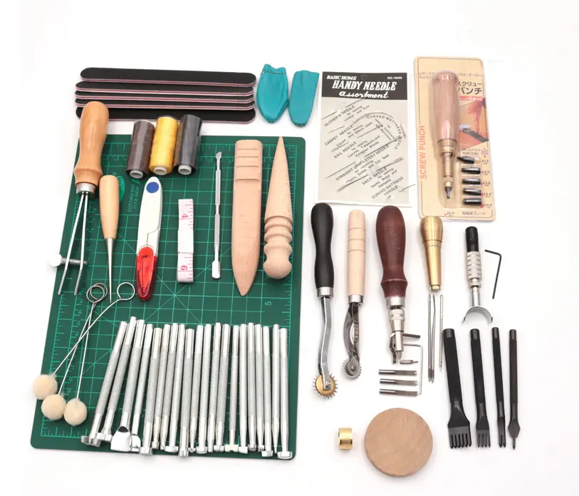 50pcs Leather tools kit DIY hand sewing set leather craft tools kit