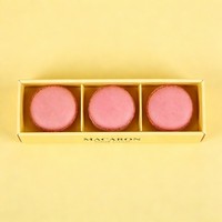 Boîte d'emballage pour gâteaux et desserts en gros, écologique, personnalisée, en papier alimentaire pour macarons, avec impression à l'encre de soja, pour gâteaux et chocolats