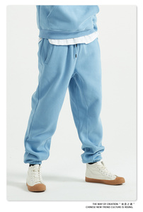 Pantaloni Sportivi in Pile Extra Spesso su Misura <span class=keywords><strong>Taglie</strong></span> <span class=keywords><strong>Forti</strong></span>, Stile Basic Unisex, Tinta Unita, Vestibilità Affusolata, Pantaloni da <span class=keywords><strong>Uomo</strong></span> - Product Image 3