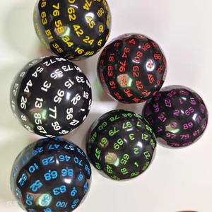 Dés polyédriques colorés gravés en résine de casino en plastique vierge 16mm 8mm personnalisés 100 faces pour jeu de société D & D RPG et ensemble <span class=keywords><strong>Warhammer</strong></span> - Product Image 3