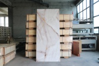 Panneau mural SPC imitation pierre imperméable, alternative au marbre, plusieurs designs disponibles, onyx bleu or, pour revêtement mural intérieur