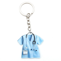 Vente en gros d'accessoires d'infirmière de la série médicale Gommage porte-clés porte-clés d'infirmière Gommage de la vie porte-clés en plastique acrylique