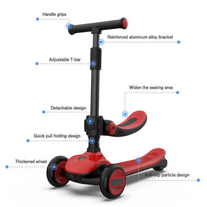 Scooter à pédales pour filles, jouet 3 en <span class=keywords><strong>1</strong></span>, <span class=keywords><strong>trottinette</strong></span> à 3 roues Offre Spéciale enfants, <span class=keywords><strong>trottinette</strong></span> à trois roues en polyuréthane, à vendre - Product Image 6