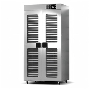Déshydrateur alimentaire commercial grande capacité 28 plateaux, machine de séchage multifonction en acier inoxydable à 12 ventilateurs pour légumes, fruits et viande séchée - Product Image 1
