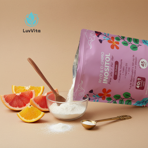 אבקת LUVVITA סיטונאית אורגנית של חומצה פולית, ויטמין D3, אבץ ואינוזיטול, לטיפול בריאותי לנשים בוגרות, תמיכה חיסונית ואנרגטית - Product Image 1