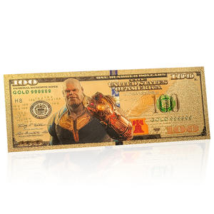 Billet de banque commémoratif Marvel Heroes Avengersed, Iron Maned Deadpooled, feuille d'or, pièce en plastique de collection - Product Image 5